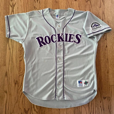 1994-1999 vtg Colorado Rockies Russell Athletic Diamond Collection Jersey sz 48 Cover