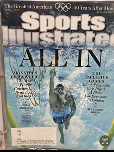 SIGNED Olympian Ryan Lochte USA Swimming 8/6/2012 Sports Illustrated - Picture 1 of 1