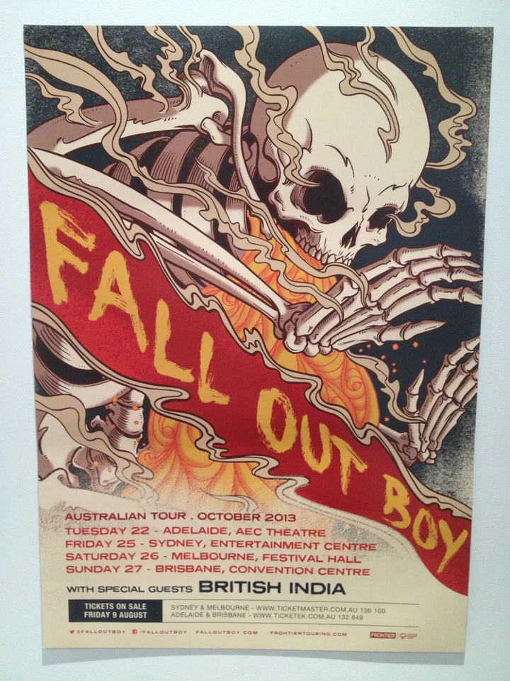 FALL OUT BOY Australian Tour Poster 2013 Infinity On High Save Rock & Roll **NEW