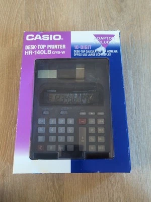 Casio HR-140LB 10 Digit Desktop Printing Calculator NEW - Image 1 of 4