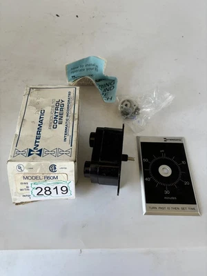 Intermatic F60M Spring Wound Time Switch 60 Min Cycle w/o Hold Feature - Image 1 of 3