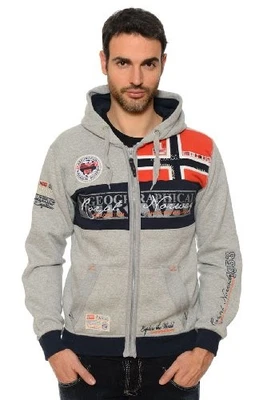 Географическая Норвегия толстовка Flyer толстовка с капюшоном светло-серый человек - Изображение 1 из 4