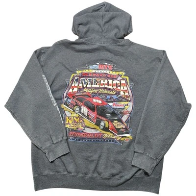 Sudadera con capucha Dirt Track Speedway Racing para hombre XL gris USMTS MN Modified Nationals Foto 1 de 4