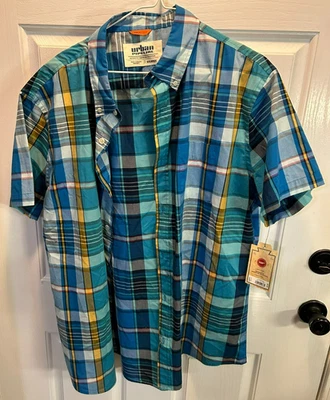Urban Pipeline Shirt Men's XXL Tartan Plaid Max Flex Button Up Short Sleeve NWT - Image 1 of 4