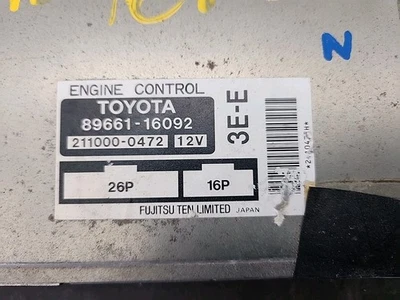 1991 1992 1993 年丰田 Tercel ECM 89661-16092 3e-e Ecu 211000-0472  — 第 1/4 张图片