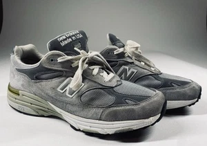 -New Balance 993 Hombre Talla 10.5 Gris Blanco Plata Zapatillas bajas Hechas en EE. UU. - Imagen 1 de 14