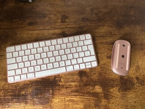 Apple Magic Keyboard (A2450) & Magic Mouse 2 (A1657) Set - Rose Gold / Pink - Picture 1 of 8