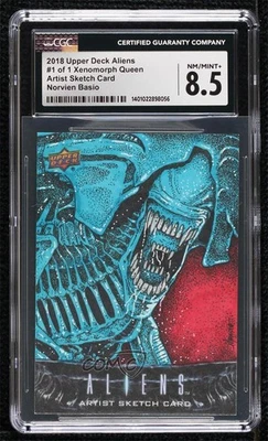 2018 Upper Deck Aliens Movie 1/1 Norvien Basio #SKT CGC 8.5 Auto Sketch p1l - Image 1 of 3