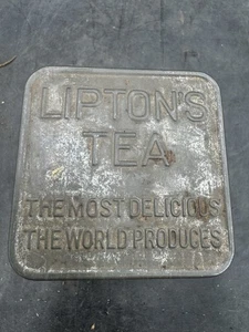 LIPTON'S TEA Tin/Metal Lipton Planter Ceylon Advertising  Approx 4" x 3" Vintage - Picture 1 of 9