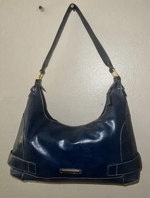 Nine West Navy Blue Faux Leather Shoulder Bag Hobo See Description* - Image 1 of 4
