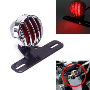 For Harley Dyna Street Bob Chrome Grill LED Brake Tail Light License Plate Lamp - Picture 1 of 12
