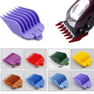 8 PZ Tagliacapelli Professionale Clip in Metallo Guide Limiti Pettini Protezioni per WahlqjL - Foto 1 di 8