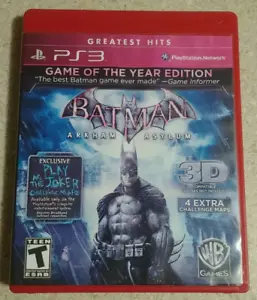 Batman: Arkham Asylum [Edición Juego del Año] (Sony PlayStation 3, 2010) COMO NUEVO - Imagen 1 de 3