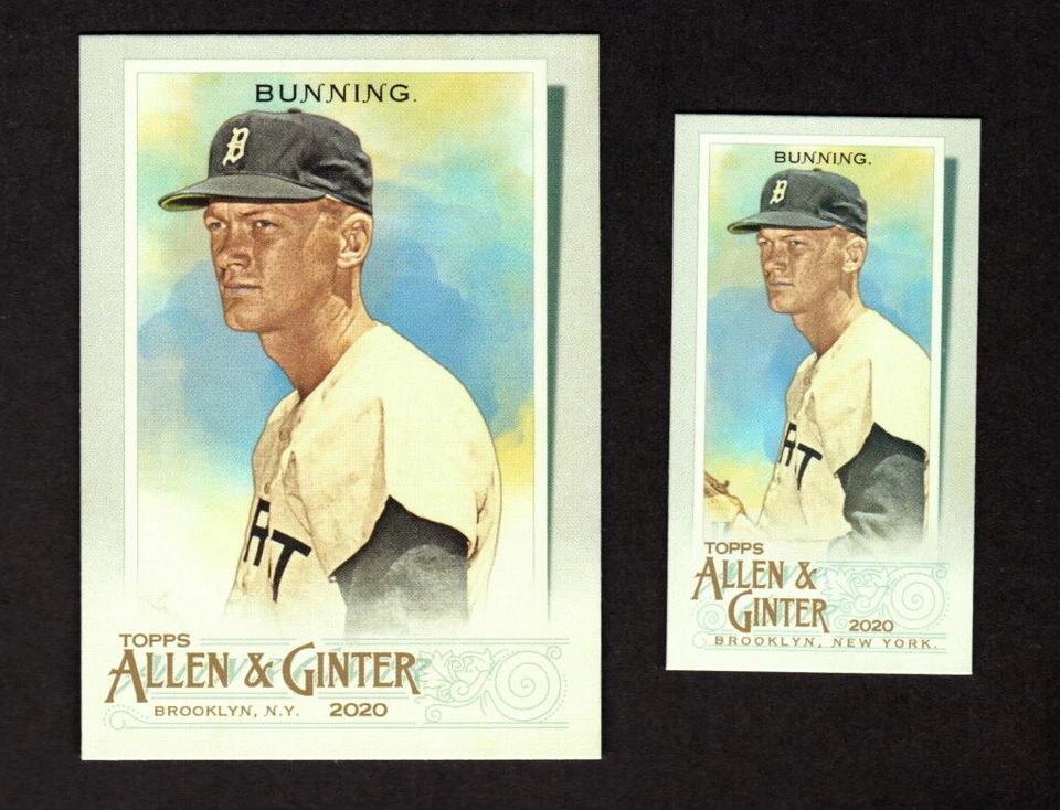 JIM BUNNING 2020 ALLEN & GINTER SHORT PRINT & MINI DETROIT TIGERS - Image 1 of 1
