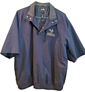 American Stock Exchange ASHWORTH Jacket Pullover Golf insulated Mens L Blue - Picture 1 of 7