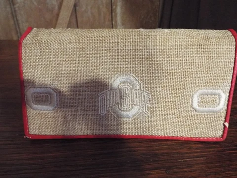 Ohio State Wallet, Canvas, Embroidered with O & Ohio State in White, USED Cover
