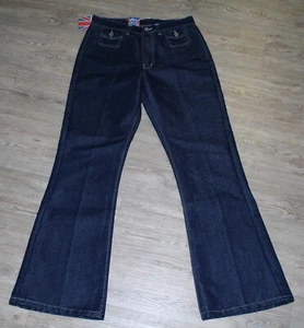 Falmer Jeans The Original años 70 Flare Pin Tuck 380 pantalones vaqueros de golpe años 90  - Imagen 1 de 8