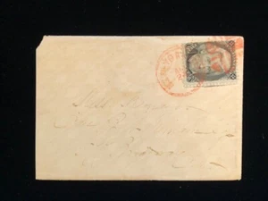 NY NEW YORK CITY COVER #87 RED FANCY CANCEL - Picture 1 of 3