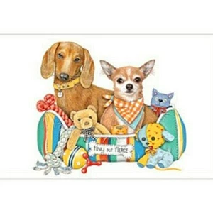 Toalla de cocina saco de harina Mary Lake-Thompson para perros pequeños y juguetes - Imagen 1 de 2