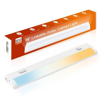 18 Inch LED Under Cabinet Light Dimmble Plug in 5CCT Linkable Hardwired Fixture - Image 1 of 4