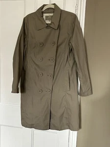 M&S Per Una Khaki Trench Coat / Mac Size 14 - Picture 1 of 5