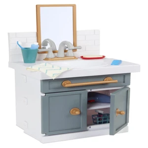 Kids First Bathroom Sink Set Interactive Toy Pretend Play Real Working Faucet - Picture 1 of 12
