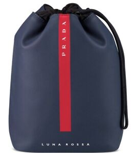 Prada Luna Rossa Drawstring Travel Bag Toiletry Shave Storage Pouch w/Dust Bag