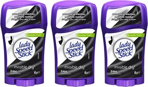 Lady Speed Stick Deodorant 1.4oz Powder Fresh Invisible Dry 3 Pack - Picture 1 of 6