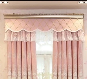 Cortinas estilo europeo habitación lujo atmosférico bordado cortina ventana decoración - Imagen 1 de 10