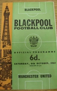 1966 1967 BLACKPOOL V MANCHESTER UTD CHAMPIONS - Picture 1 of 1