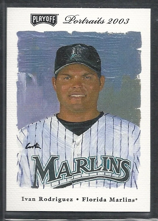 2003 Playoff Portraits Baseball - #87 - Ivan Rodriguez - Florida Marlins - Image 1 of 1