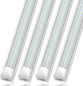 4 Pack T8 4ft Led Shop Light Fixture 45W 6000K 4FT Led tube Light Super Bright - Picture 1 of 7