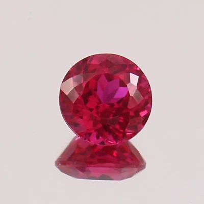 7x7 MM AAA Natural Flawless Mozambique Blood Red Ruby Round Cut Loose Gemstone - Image 1 of 4
