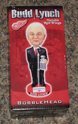 2009-10 Budd Lynch 60th Anniv Anouncer Detroit Red Wings Bobblehead SGA Cover