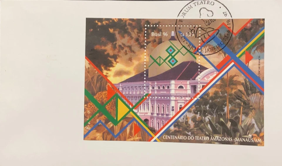 L) 1996 BRAZIL, CENTENARY OF THE THEATER AMAZONA, ART, ARCHITECTURE, NATURE, MNH - Image 1 of 1