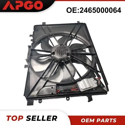 For Mercedes-Benz CLA250 GLA250 SLK250 Single Radiator Fan w/ Shroud Assembly - Изображение 1 из 4