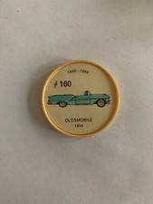 1962 Jell-O History of the Auto Coins #160 Oldsmobile 1954, VINTAGE! (inv.1)