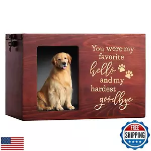 Urnas conmemorativas para mascotas para cenizas de perro o gato, grandes urnas de cremación funeraria de madera con - Imagen 1 de 5