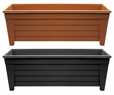 55cm Trough Plant Pot Long Plastic Planter Outdoor Garden Herb Flower Grosvenor - Image 1 of 4