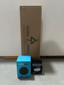 Bundle Of 3 Items All New Sealed Amazon Echo Pop Smart Plug 2 Ft Christmas Tree - Picture 1 of 7