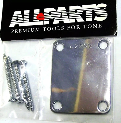Serial Numbered Neckplate (Strat, Tele, Etc, Etc.) Chrome - Allparts USA