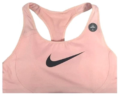 NIKE! [S] Women's DRI-FIT High Support Sports Yoga/Gym Bra-Light Pink AJ5219-646 - Image 1 of 2