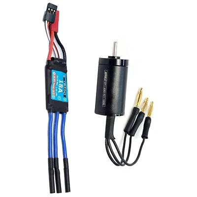 1/24 1/28 1/32 RC Car Waterproof 18A ESC+1222 1000KV 2 Poles Brushless Motor D - Image 1 of 4