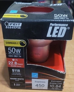 Feit Electric PAR20/830/LEDG11 Dimmable Bulb 50W/7W 450 Lumens (8A) - Picture 1 of 5