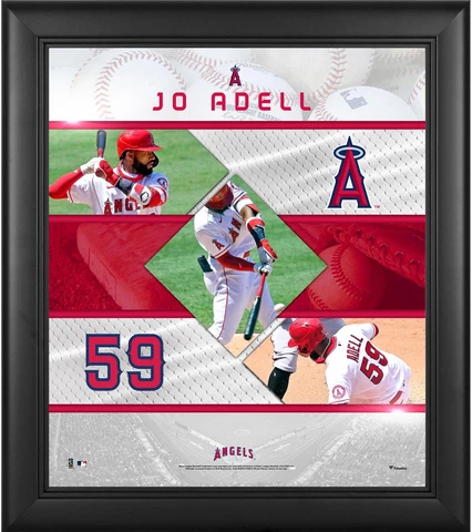 Jo Adell Los Angeles Angels Framed 15x17 Stitched Stars Collage Cover