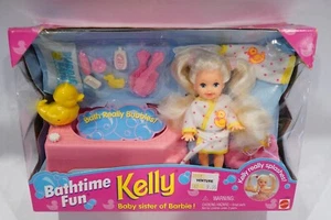 VINTAGE Kelly Baby Sister of Barbie Doll Bathtime Fun 1995 Mattel #14552 NEW e19 - Picture 1 of 10