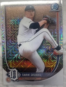 2025 Bowman Chrome Tarik Skubal Mojo Refractor  Detroit Tigers - Picture 1 of 2