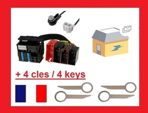ISO Fakra Quadlook NAVIGATION AUDI RNS-E concert symphony Plug & Play +4 keys - Foto 1 di 1