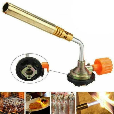 Butane Gas BBQ Tool Blow Torch Adapter Flamethrower Burner Welding Camping Tool