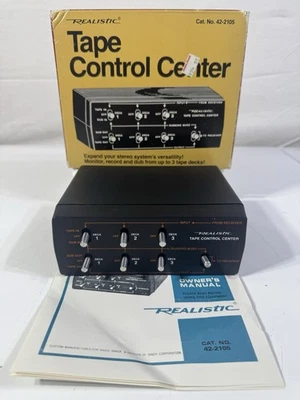 Vintage Realistic 42-2105 Tape Control Center for up 3 Deck, New Open Box - Image 1 of 4
